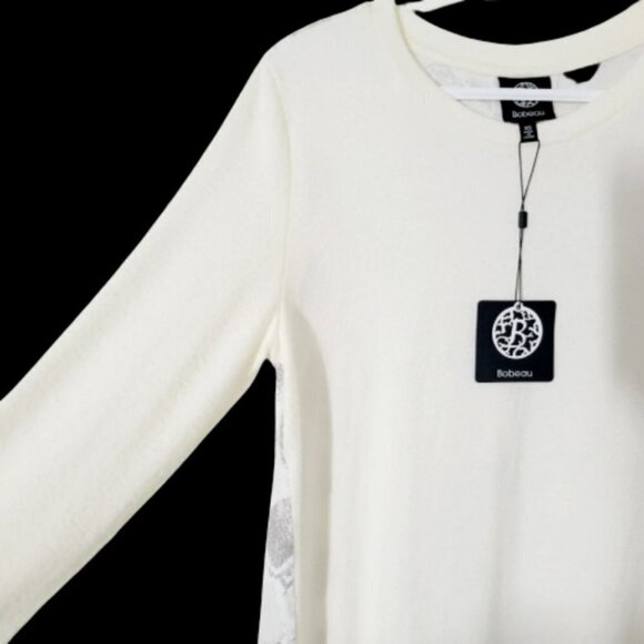 Bobeau Nwt hogh low long sleeve sweater, crew neck, - Picture 3 of 4